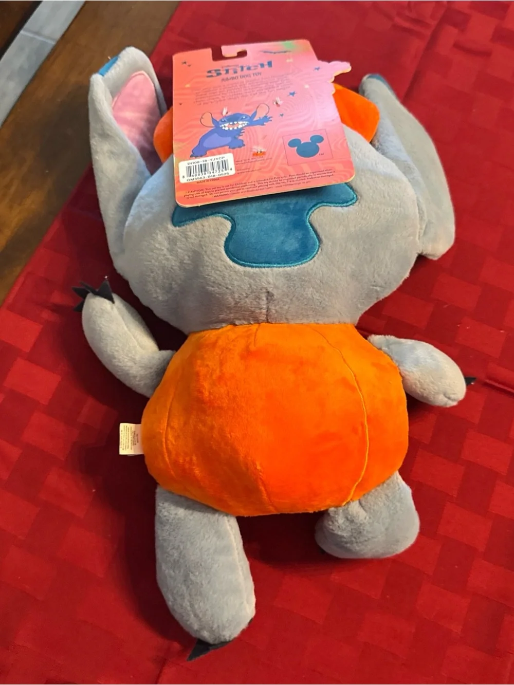Disney Stitch Halloween Plush with Jack-O'-Lantern dog toy